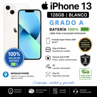 Comprar iPhone 13 128GB Blanco en Algeciras | Morales Phone