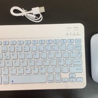 Teclado, inalámbrico, pequeño para PC color azul